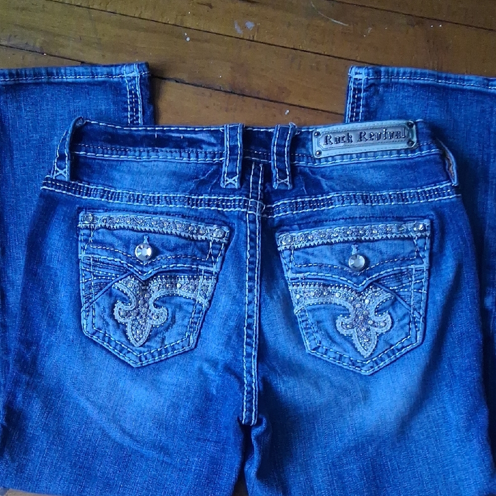 Rock Revival 28 Easy Crop Glade Denim